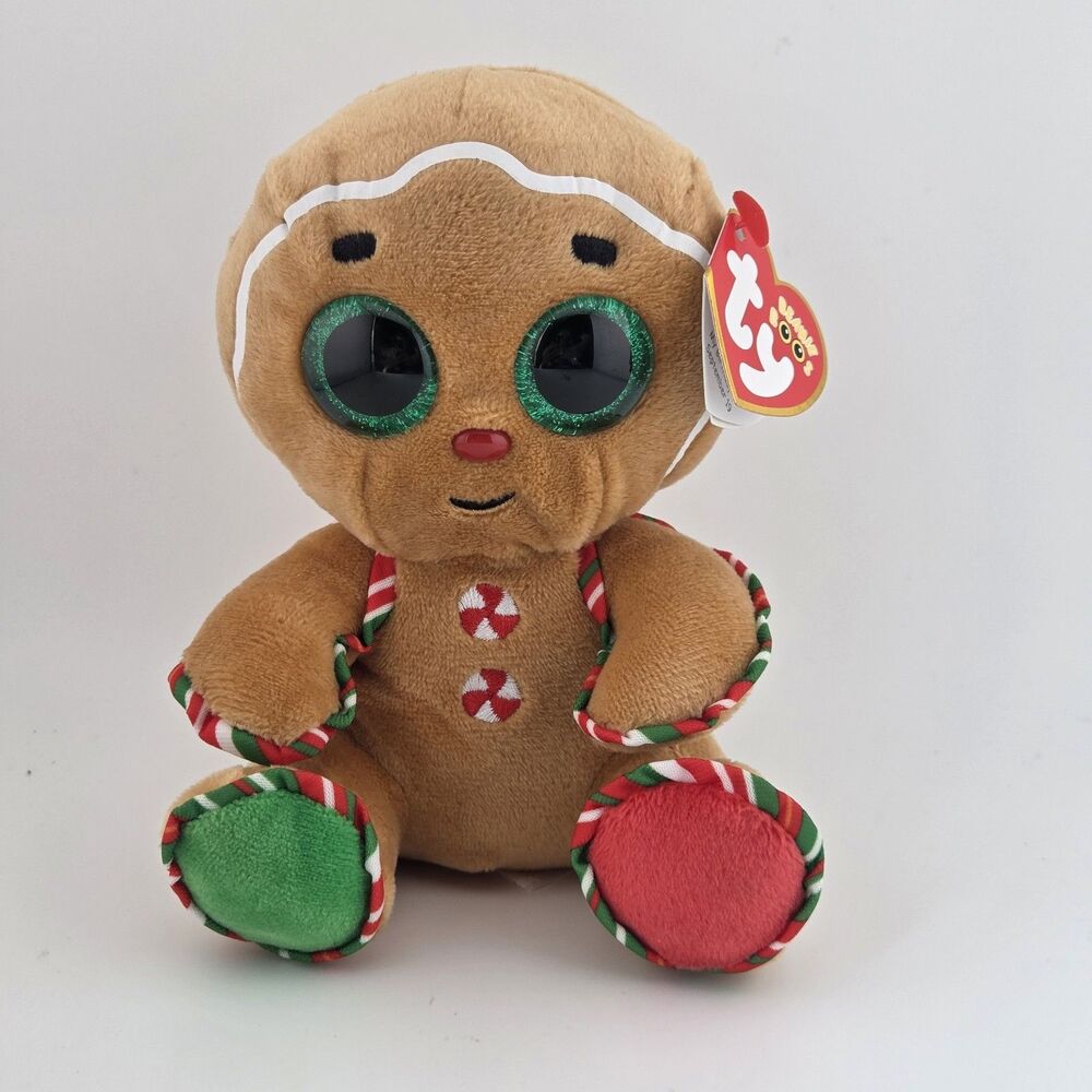 TY Beanie Boos - SNAPS the Gingerbread Man [Regular Size - 6 inch] - MWMTs